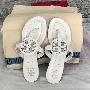 Tory Burch Miller bleach white sandal. Size 6M.